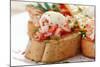 Crab Meat with Toast, Sauce and Fresh Herbs, Close-Up-Kondor83-Mounted Photographic Print