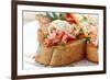 Crab Meat with Toast, Sauce and Fresh Herbs, Close-Up-Kondor83-Framed Photographic Print