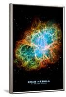 Crab Nebula Text Space Photo Art Poster Print-null-Framed Poster