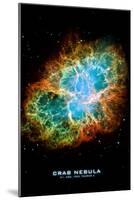 Crab Nebula Text Space Photo Art Poster Print-null-Mounted Poster