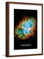 Crab Nebula Text Space Photo Art Poster Print-null-Framed Poster