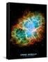 Crab Nebula Text Space Photo Art Poster Print-null-Framed Stretched Canvas