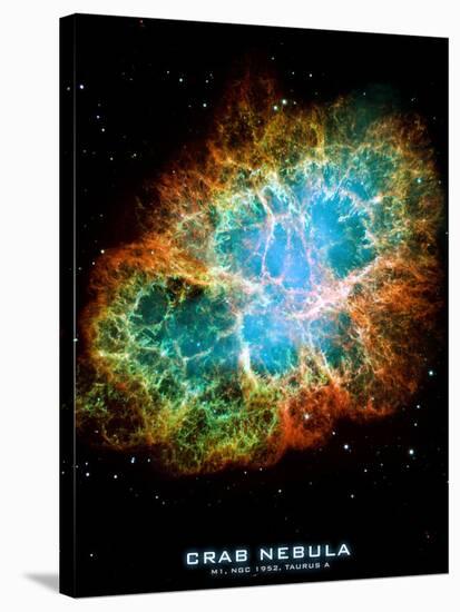 Crab Nebula Text Space Photo Art Poster Print-null-Stretched Canvas