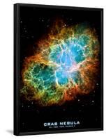 Crab Nebula Text Space Photo Art Poster Print-null-Framed Poster