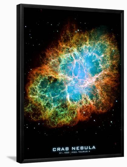 Crab Nebula Text Space Photo Art Poster Print-null-Framed Poster