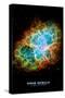 Crab Nebula Text Space Photo-null-Stretched Canvas