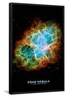 Crab Nebula Text Space Photo-null-Framed Poster