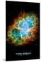 Crab Nebula Text Space Photo-null-Mounted Poster