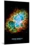 Crab Nebula Text Space Photo-null-Mounted Poster