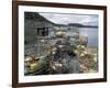 Crab Pots on Shore of Cornet Bay, Whidbey Island, Washington, USA-William Sutton-Framed Photographic Print