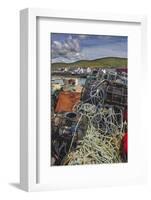 Crab pots piled up on the wharf at Portmagee, Skelligs Ring, Ring of Kerry, County Kerry, Munster, -Nigel Hicks-Framed Photographic Print
