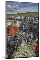 Crab pots piled up on the wharf at Portmagee, Skelligs Ring, Ring of Kerry, County Kerry, Munster, -Nigel Hicks-Mounted Photographic Print