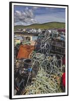 Crab pots piled up on the wharf at Portmagee, Skelligs Ring, Ring of Kerry, County Kerry, Munster, -Nigel Hicks-Framed Premium Photographic Print