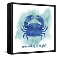 Crab-Erin Clark-Framed Stretched Canvas