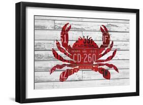 Crab-Design Turnpike-Framed Giclee Print