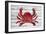 Crab-Design Turnpike-Framed Giclee Print