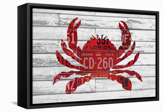 Crab-Design Turnpike-Framed Stretched Canvas