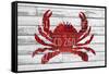 Crab-Design Turnpike-Framed Stretched Canvas