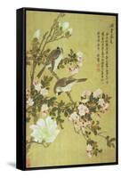 Crabapple, Magnolia and Baitou Birds-Ma Yuanyu-Framed Stretched Canvas