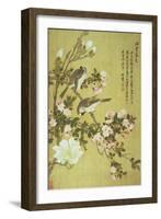 Crabapple, Magnolia and Baitou Birds-Ma Yuanyu-Framed Giclee Print