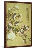 Crabapple, Magnolia and Baitou Birds-Ma Yuanyu-Framed Giclee Print