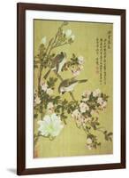 Crabapple, Magnolia and Baitou Birds-Ma Yuanyu-Framed Giclee Print