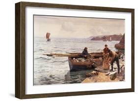 Crabber's Bait-Charles Napier Hemy-Framed Giclee Print