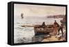 Crabber's Bait-Charles Napier Hemy-Framed Stretched Canvas