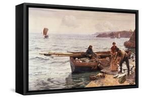 Crabber's Bait-Charles Napier Hemy-Framed Stretched Canvas