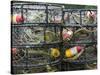 Crabbing Nets in Tee Harbor, Juneau, Southeast Alaska, Alaska, USA-Walter Bibikow-Stretched Canvas