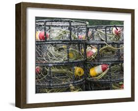 Crabbing Nets in Tee Harbor, Juneau, Southeast Alaska, Alaska, USA-Walter Bibikow-Framed Premium Photographic Print