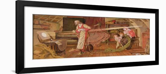 Crabtree Watching the Transit of Venus in 1639-Ford Madox Brown-Framed Giclee Print