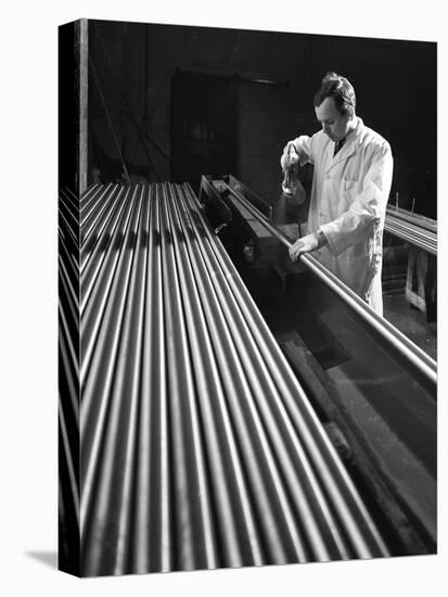 Crack Detection on Round Bars, J Beardshaw and Sons, Sheffield, South Yorkshire, 1963-Michael Walters-Stretched Canvas