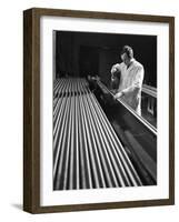 Crack Detection on Round Bars, J Beardshaw and Sons, Sheffield, South Yorkshire, 1963-Michael Walters-Framed Photographic Print