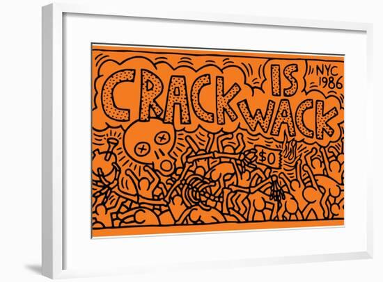 Crack is Wack-Keith Haring-Framed Giclee Print