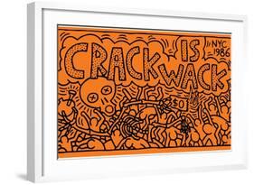Crack is Wack-Keith Haring-Framed Giclee Print