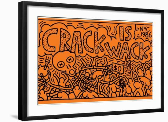 Crack is Wack-Keith Haring-Framed Giclee Print