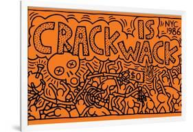 Crack is Wack-Keith Haring-Framed Giclee Print