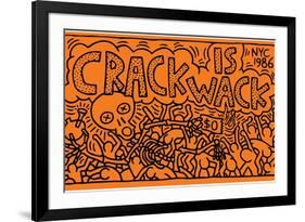 Crack is Wack-Keith Haring-Framed Giclee Print