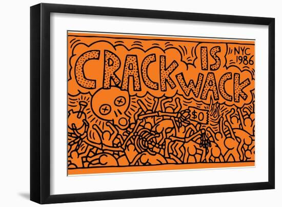 Crack is Wack-Keith Haring-Framed Premium Giclee Print