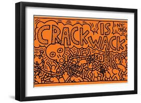 Crack is Wack-Keith Haring-Framed Premium Giclee Print