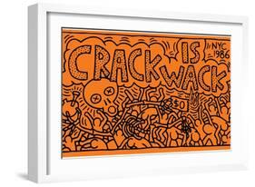 Crack is Wack-Keith Haring-Framed Giclee Print