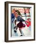 "Crack the Whip", Saturday Evening Post Cover, March 2, 1940-Emery Clarke-Framed Premium Giclee Print