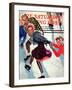 "Crack the Whip", Saturday Evening Post Cover, March 2, 1940-Emery Clarke-Framed Giclee Print