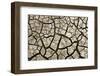 Cracked Mud in Dry River Bed During Summer. Surrey, UK-Alex Hyde-Framed Premium Photographic Print