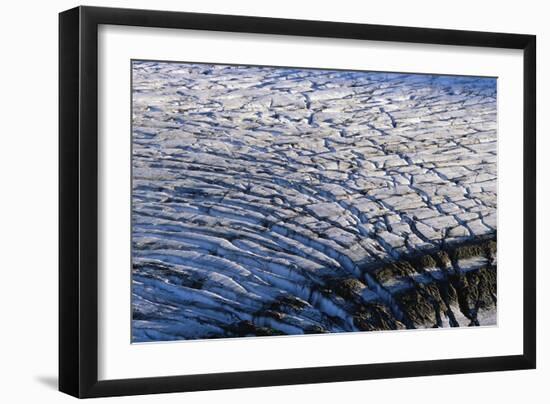 Cracked Surface of Glacier-Paul Souders-Framed Photographic Print