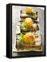 Crackers with Grilled Aubergines and Cherry Tomatoes-null-Framed Stretched Canvas