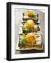 Crackers with Grilled Aubergines and Cherry Tomatoes-null-Framed Photographic Print