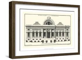 Crackl B&W Architectural Facade III-Jean Deneufforge-Framed Art Print