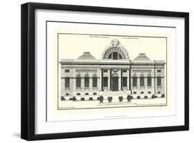 Crackl B&W Architectural Facade III-Jean Deneufforge-Framed Art Print